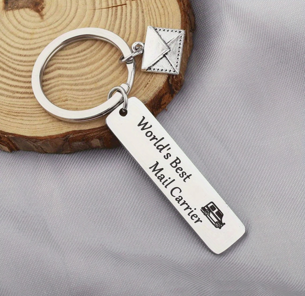 3/$25 World's Best Mail Carrier Stainless Steel Keychain NEW
